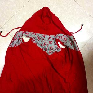 Red Sleeveless Hoodie
