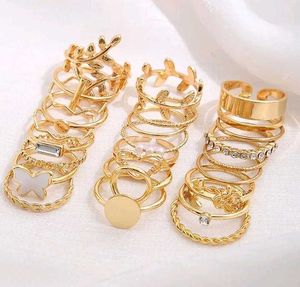 Gold Plated Stackable Rings (25 Piece)