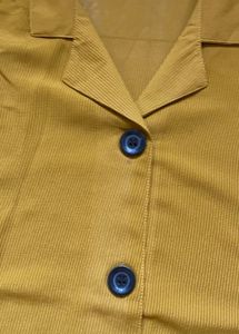 Colors of Earth Mustard Corduroy Top