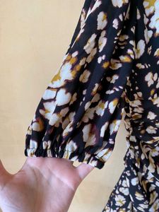 Floral V Neck Dress