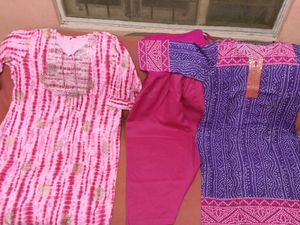 BrandNew BandhejKurta+Tie&amp;DyeKurta Combo+Patiala