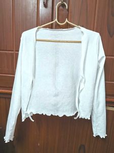White Tie Front Cardigan