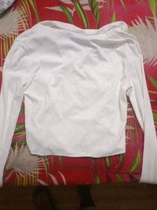 White Button-Up Top