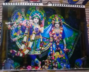 Combo Of Radha Krishna Poster And Frame💞