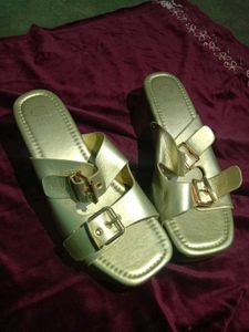 Gold Buckle Platform Sandals