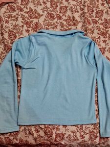 Cute Baby Blue Long Sleeve Top