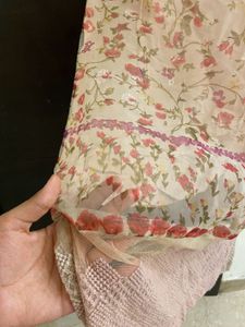 Beautiful Floral Organza Kurta