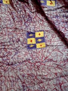 Vintage Batik Print Saree