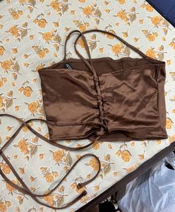 H&amp;M Brown Crop Top