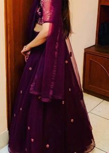 Elegant Purple Lehenga Choli Set