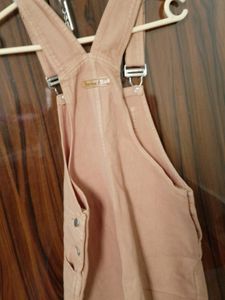 Shein Branded Denim Dungree Dress