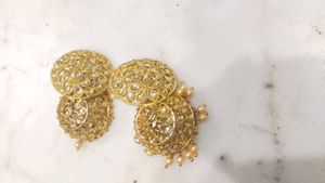 Golden Jhumka Earrings