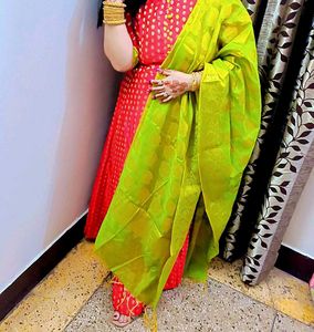 Designer Party Wear Gown With Dupatta In Xl