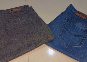 Stylish Brown and blue pants