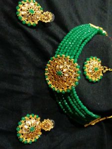 Green &amp; Gold Jewelry Set