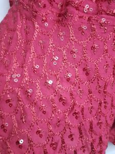Red Sequin Peplum Top