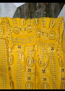 Yellow Embroidered Sundress