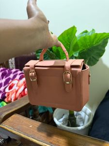 Peach Satchel Bag