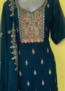 Elegant Embroidered Sharara Suit