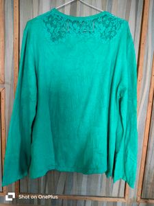 Green Lace Top