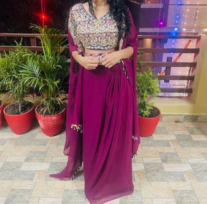 Drapped Skirt Set