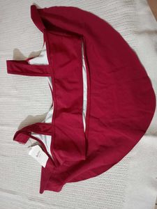 Burgundy Ruffle Tankini Top