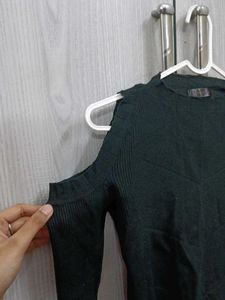 Cold Shoulder Knit Top