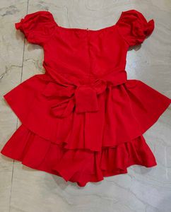 Shein Red Tiered Mini Dress