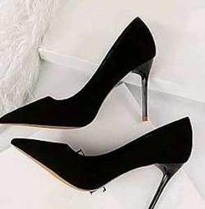 Black Pointed Stiletto Heel
