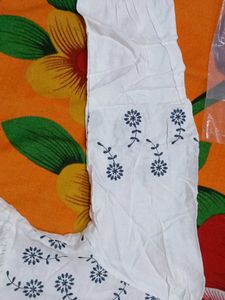 White Embroidered Zudio Top