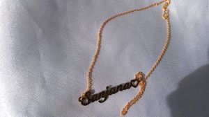 Custom &#39;Sanjana&#39; name necklace with heart detail