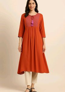 New Orange Kurta
