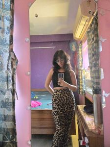 Leopard Print Maxi Skirt