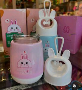 Glass Flask Water Bottle Rabit Mini 280ml Each