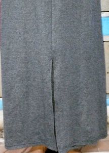 Gray Skirt with Slit