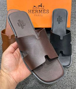 Hermes Men's Stylish Brown Sandals