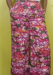 Fabindia Floral Wide Leg Pants
