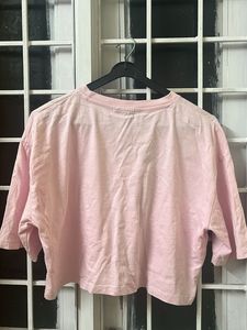 Pink Graphic Print Crop Top