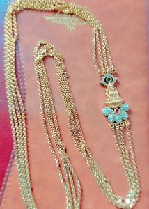 Elegant Gold-Tone Goddess Necklace