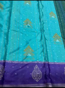 New aqua Blue N Purple Joint Saree