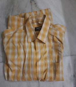 Kipling Yellow Plaid Shirt - Size 42
