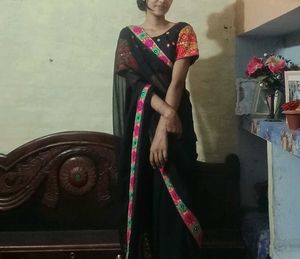 Totally New Wedding Wear Black Saree