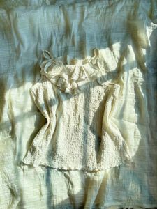 Ivory Ruffle Detail Top