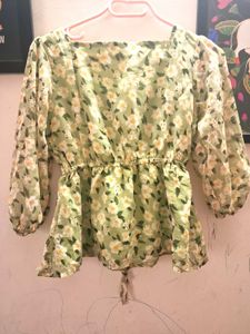 Floral Print light green  Top