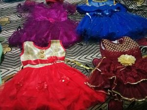 Combo Of 4 Baby Girl Frock