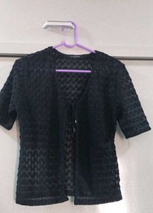 Casual Black Shrug