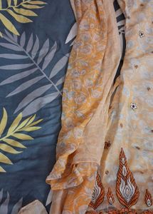 Orange Chudidar Salwar Suit