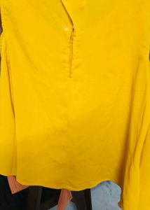 Chic Yellow Embellished Top