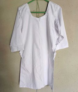 White Cotton Tunic Top