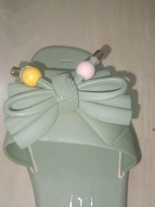 Green Smile Sandals